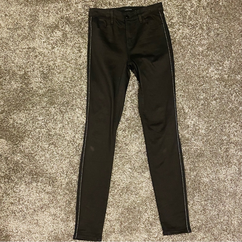 J Brand Skinny Jeans with Silver Side Stripe